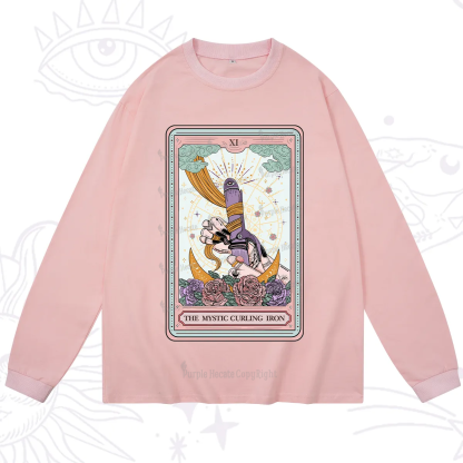 Purplehecate The Mystic Curling Iron Tarot Long Sleeve T-Shirt