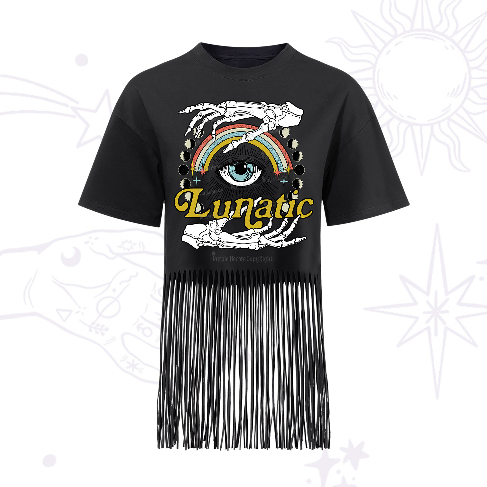 Purplehecate Lunatic Fringe Hem T-Shirt