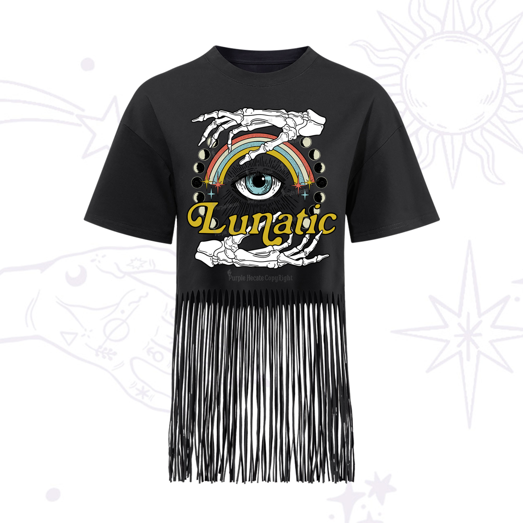 Purplehecate Lunatic Fringe Hem T-Shirt