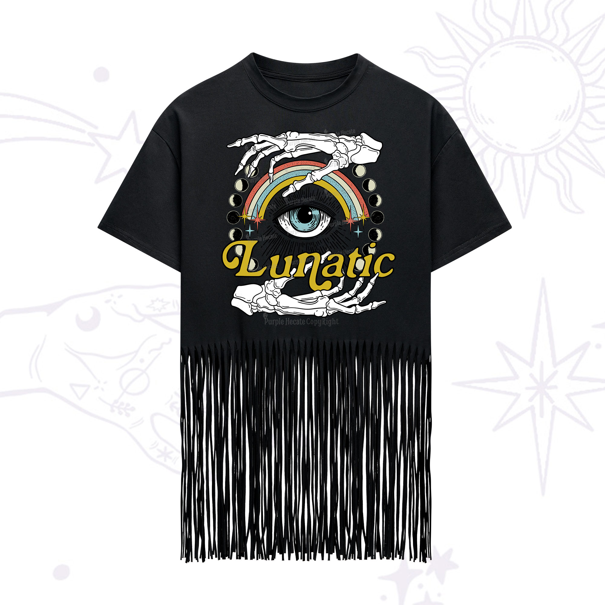 Purplehecate Lunatic Fringe Hem T-Shirt