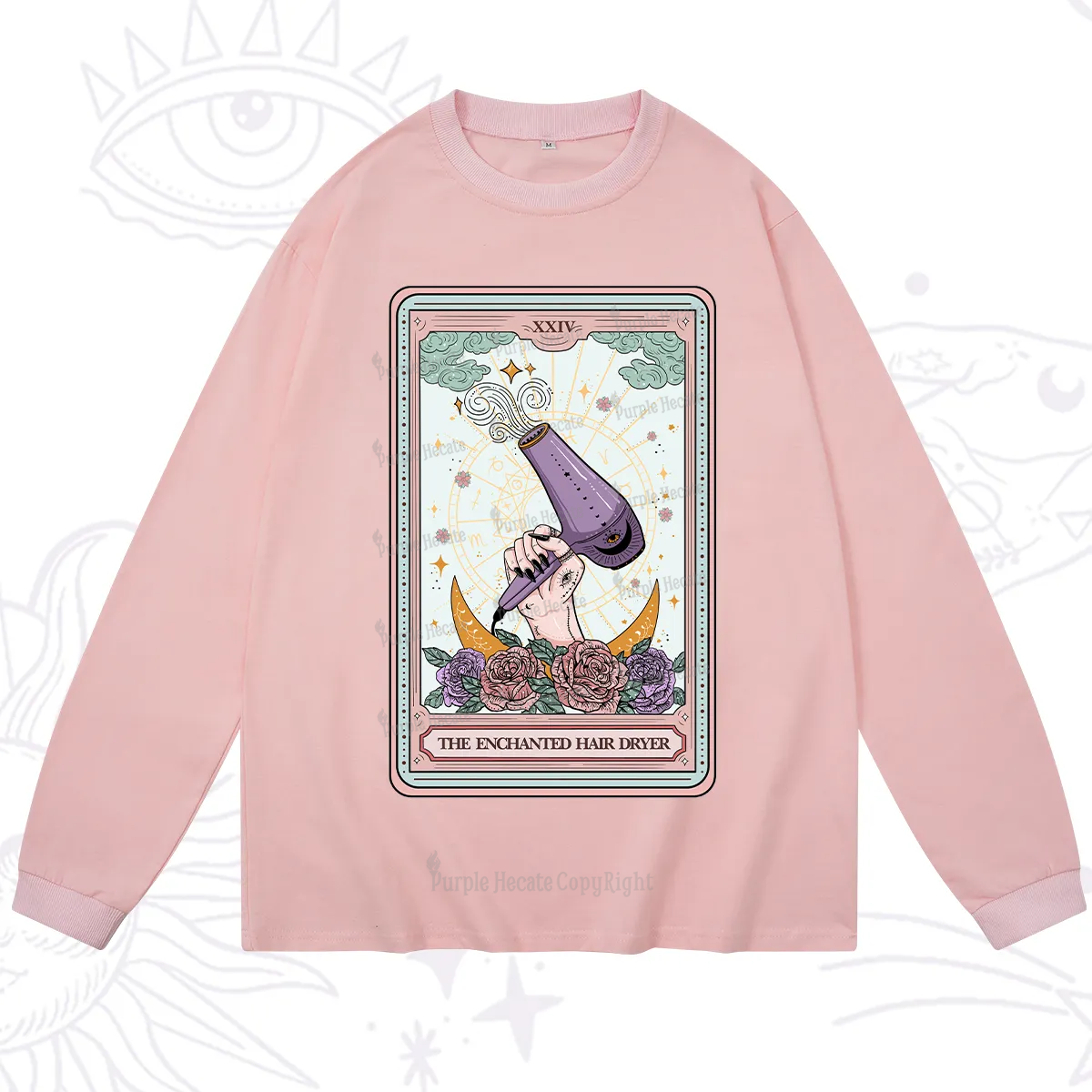 Purplehecate The Enchanted Hair Dryer Tarot Long Sleeve T-Shirt