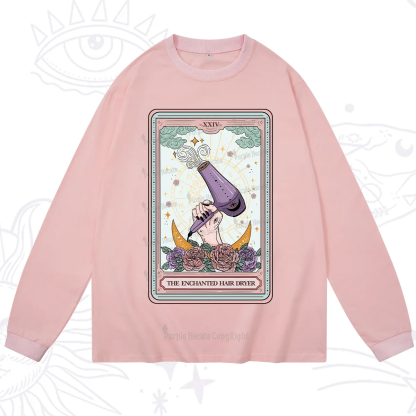 Purplehecate The Enchanted Hair Dryer Tarot Long Sleeve T-Shirt