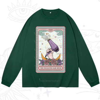 Purplehecate The Enchanted Hair Dryer Tarot Long Sleeve T-Shirt