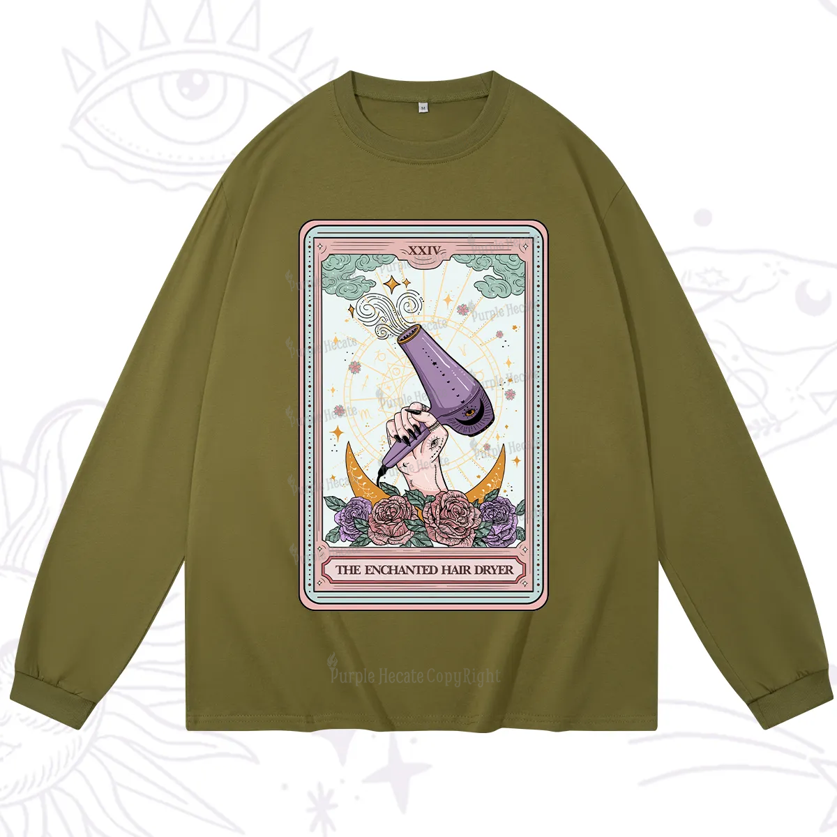 Purplehecate The Enchanted Hair Dryer Tarot Long Sleeve T-Shirt