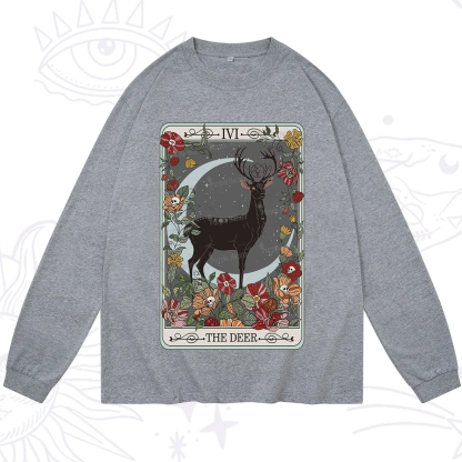 Purplehecate The Deer Tarot Long Sleeve T-Shirt