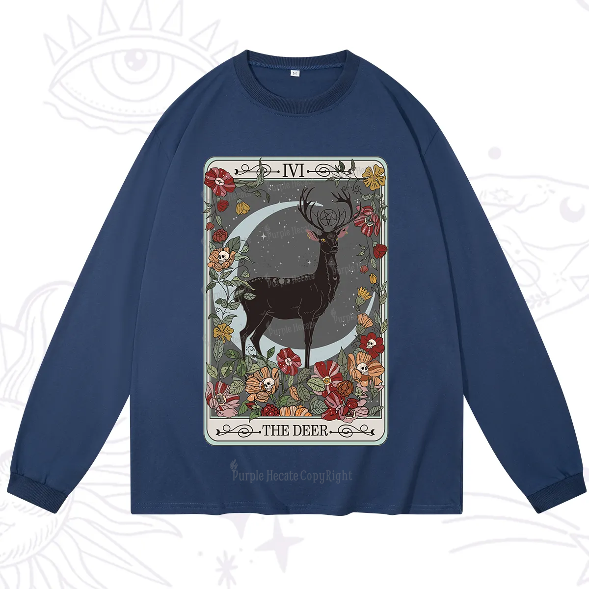 Purplehecate The Deer Tarot Long Sleeve T-Shirt