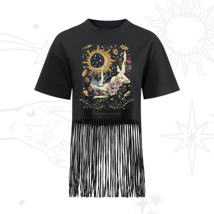 Purplehecate My Girl Your Day Will Come Fringe Hem T-Shirt
