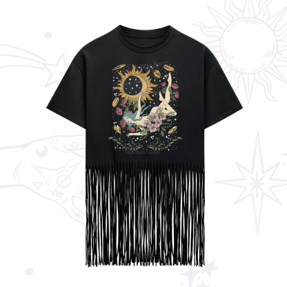 Purplehecate My Girl Your Day Will Come Fringe Hem T-Shirt