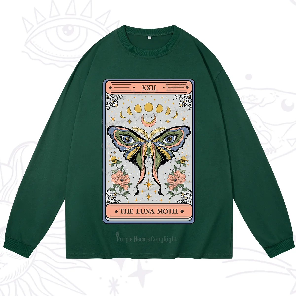 Purplehecate The Luna Moth Tarot Long Sleeve T-Shirt