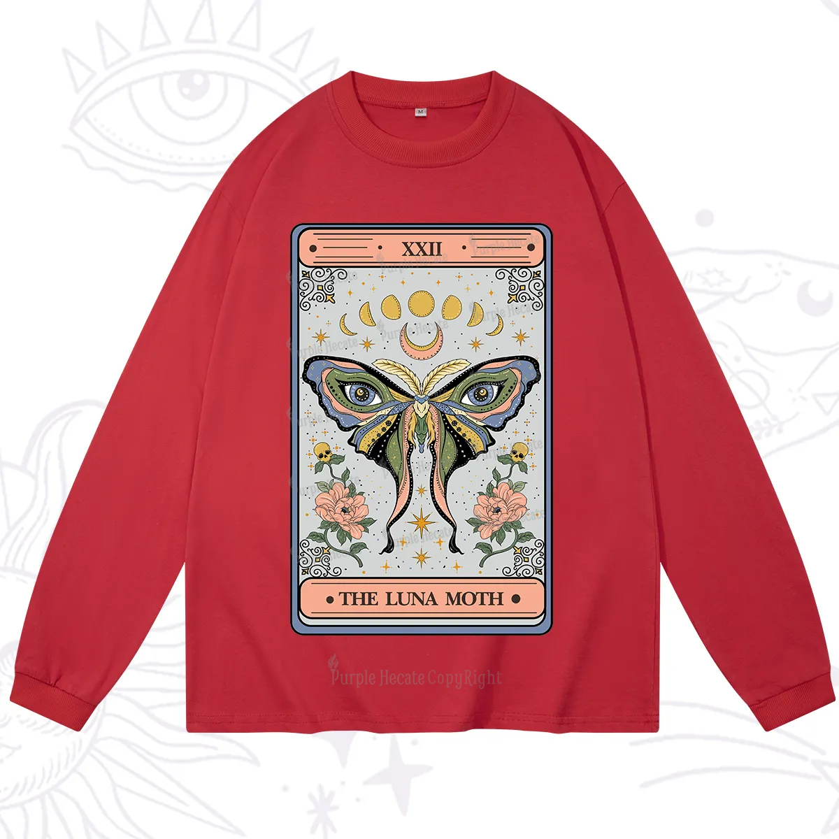 Purplehecate The Luna Moth Tarot Long Sleeve T-Shirt