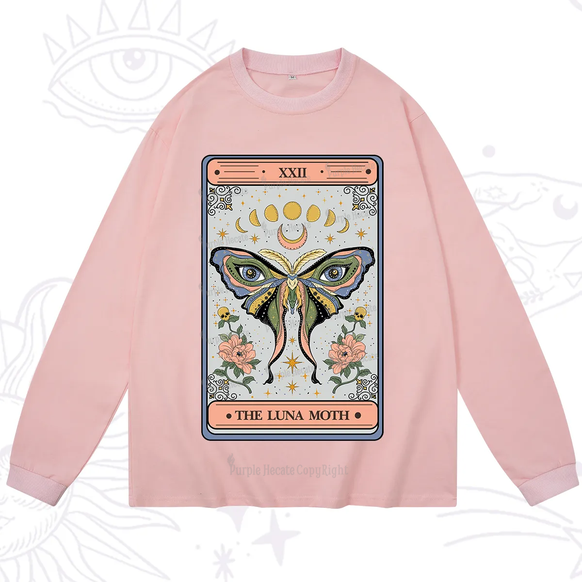Purplehecate The Luna Moth Tarot Long Sleeve T-Shirt