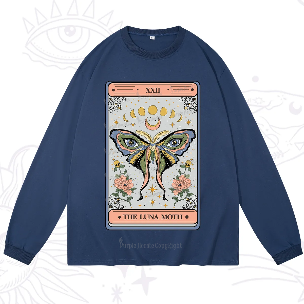Purplehecate The Luna Moth Tarot Long Sleeve T-Shirt