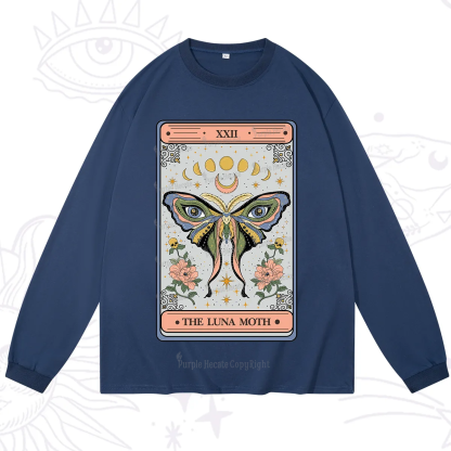 Purplehecate The Luna Moth Tarot Long Sleeve T-Shirt