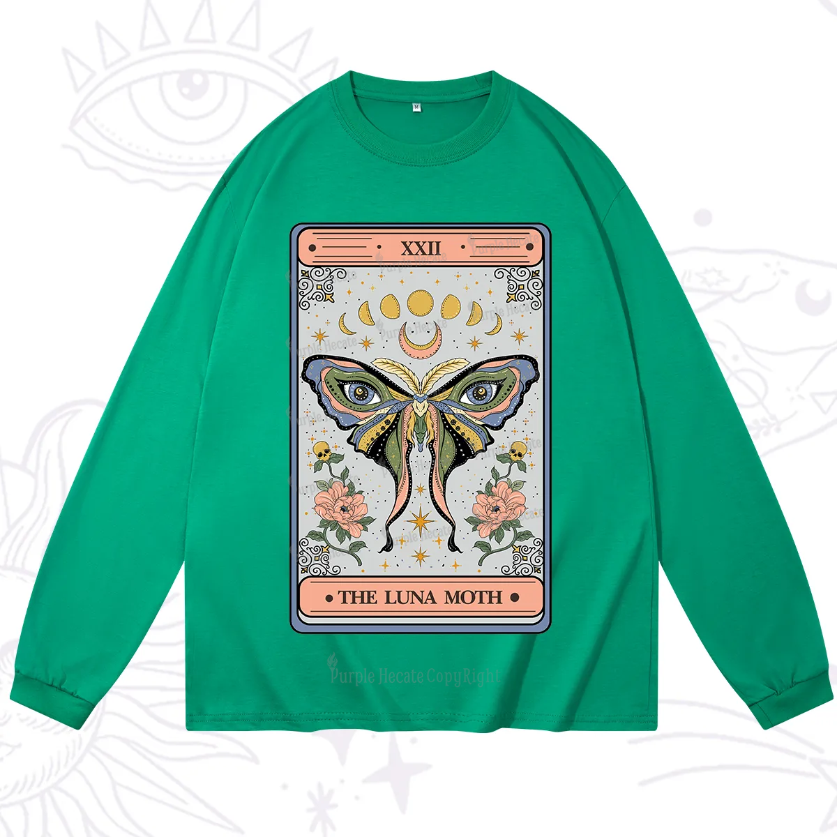 Purplehecate The Luna Moth Tarot Long Sleeve T-Shirt