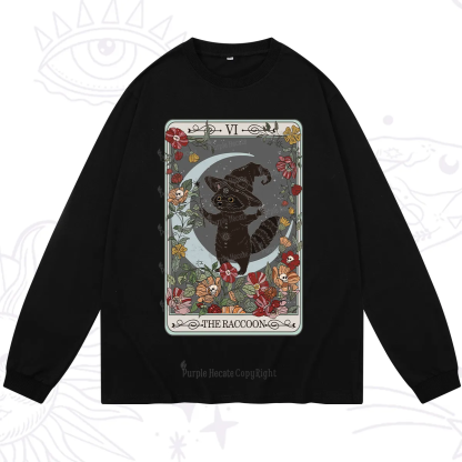 Purplehecate The Raccoon Tarot Long Sleeve T-Shirt