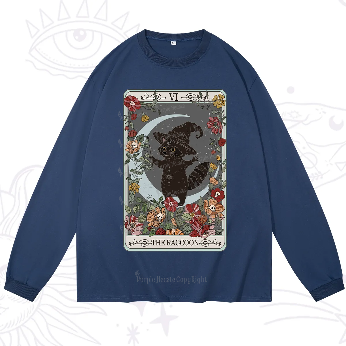Purplehecate The Raccoon Tarot Long Sleeve T-Shirt