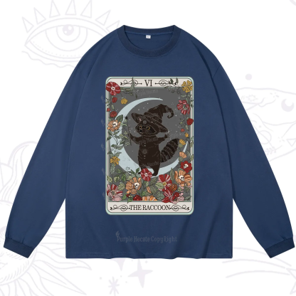 Purplehecate The Raccoon Tarot Long Sleeve T-Shirt