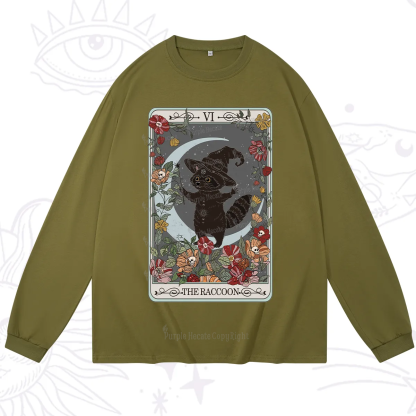 Purplehecate The Raccoon Tarot Long Sleeve T-Shirt