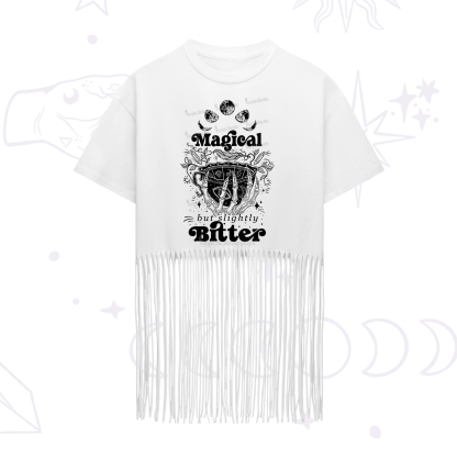 Purplehecate Magical But Slightly Bitter Fringe Hem T-Shirt