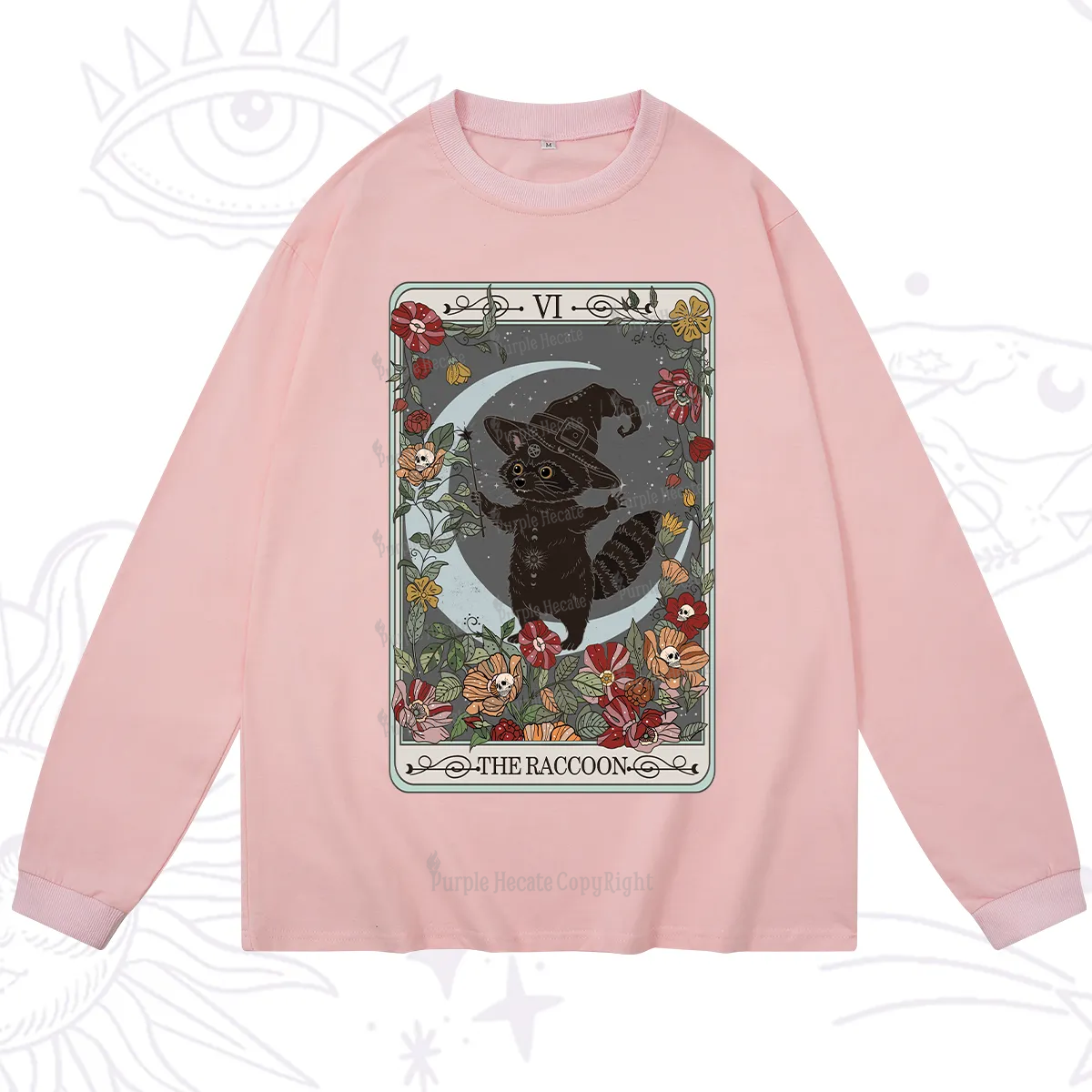 Purplehecate The Raccoon Tarot Long Sleeve T-Shirt