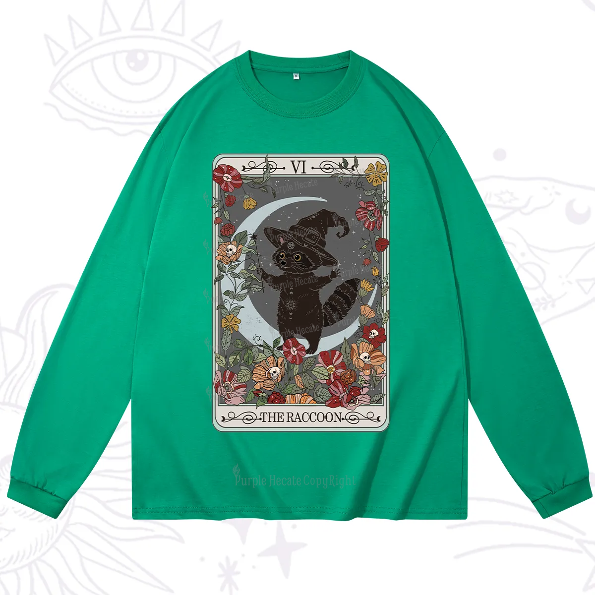 Purplehecate The Raccoon Tarot Long Sleeve T-Shirt
