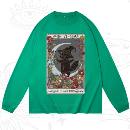 Purplehecate The Raccoon Tarot Long Sleeve T-Shirt