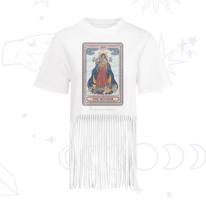 Purplehecate The Mother Tarot Fringe Hem T-Shirt