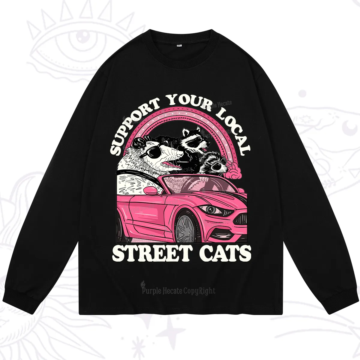 Purplehecate Support Local Street Cats Long Sleeve T-Shirt