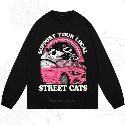 Purplehecate Support Local Street Cats Long Sleeve T-Shirt
