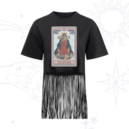 Purplehecate The Mother Tarot Fringe Hem T-Shirt