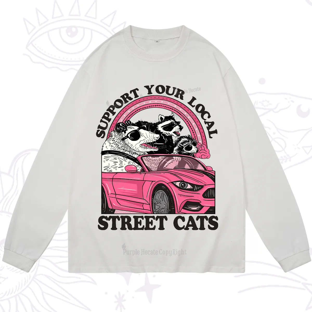 Purplehecate Support Local Street Cats Long Sleeve T-Shirt
