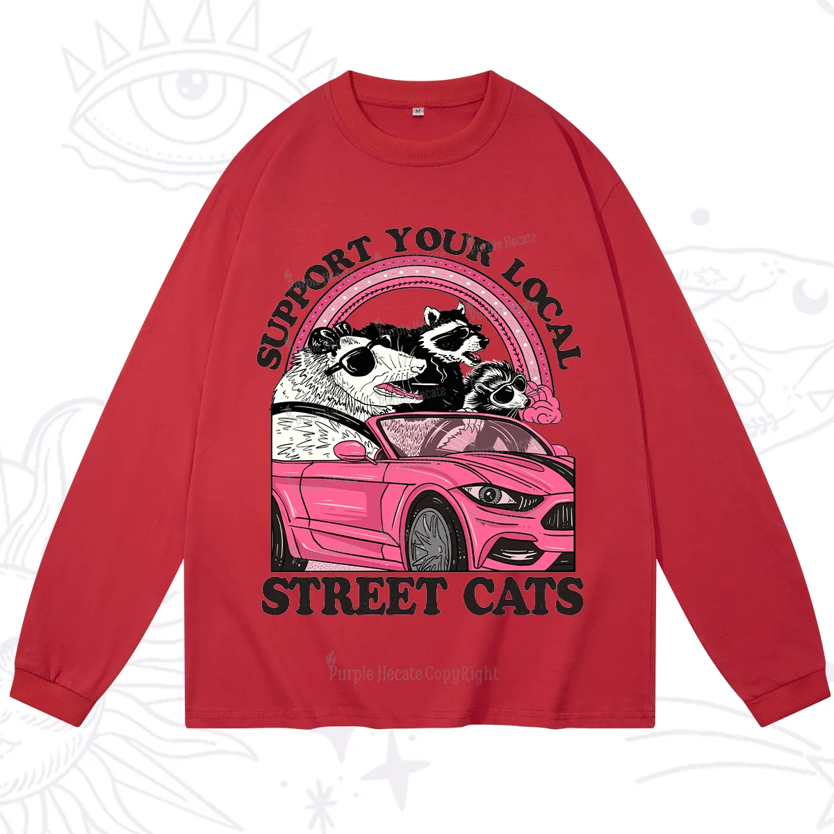 Purplehecate Support Local Street Cats Long Sleeve T-Shirt