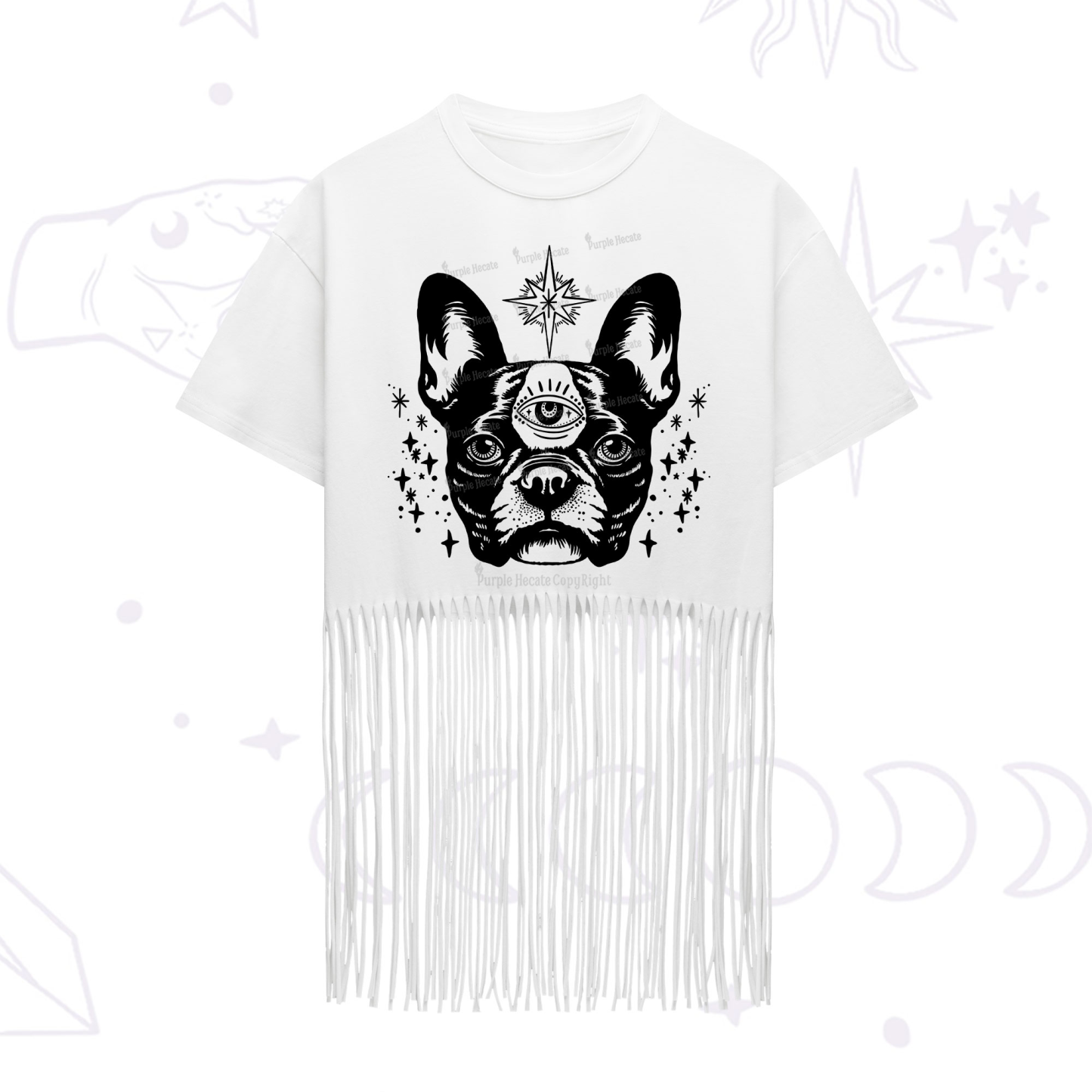 Purplehecate Like A Boss Fringe Hem T-Shirt