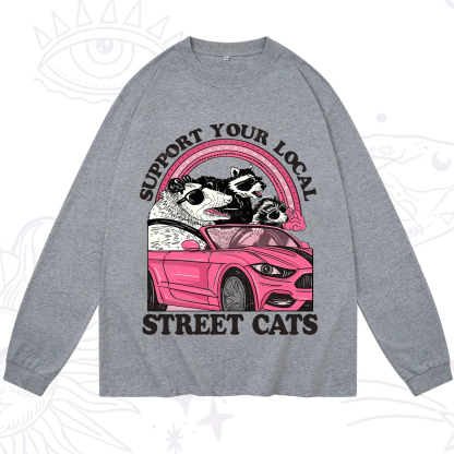 Purplehecate Support Local Street Cats Long Sleeve T-Shirt