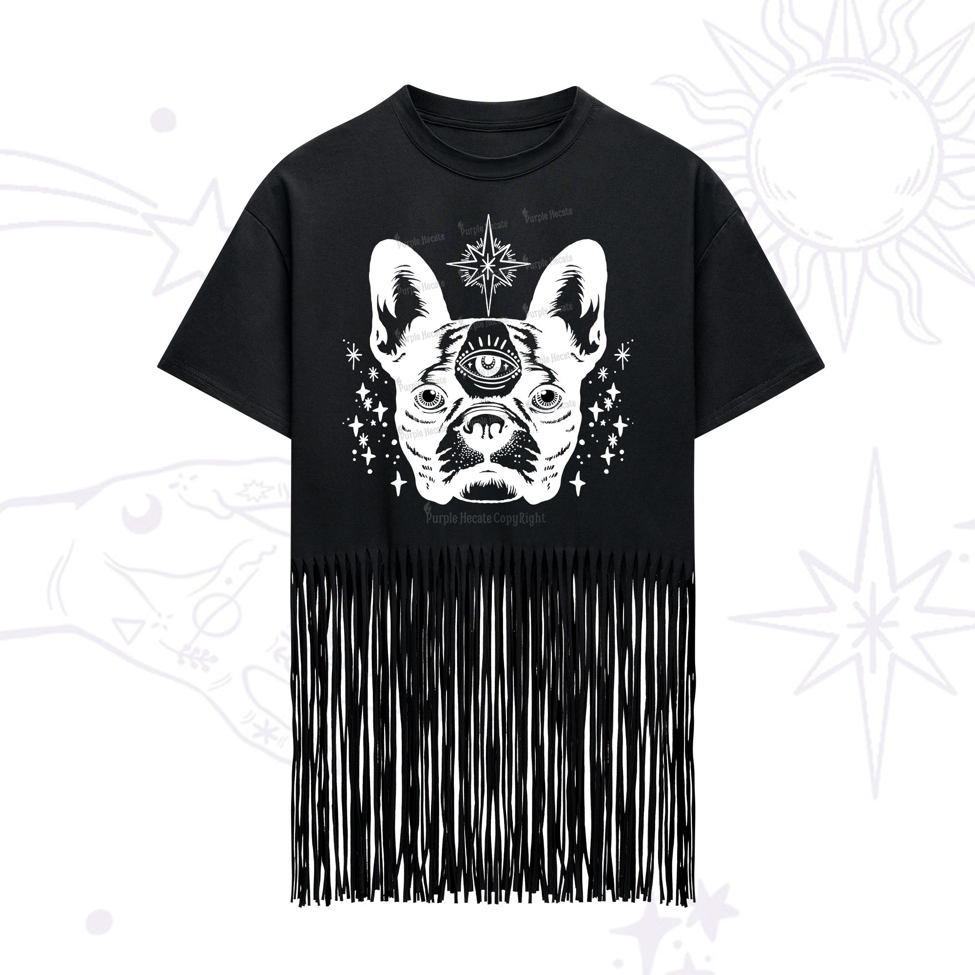 Purplehecate Like A Boss Fringe Hem T-Shirt