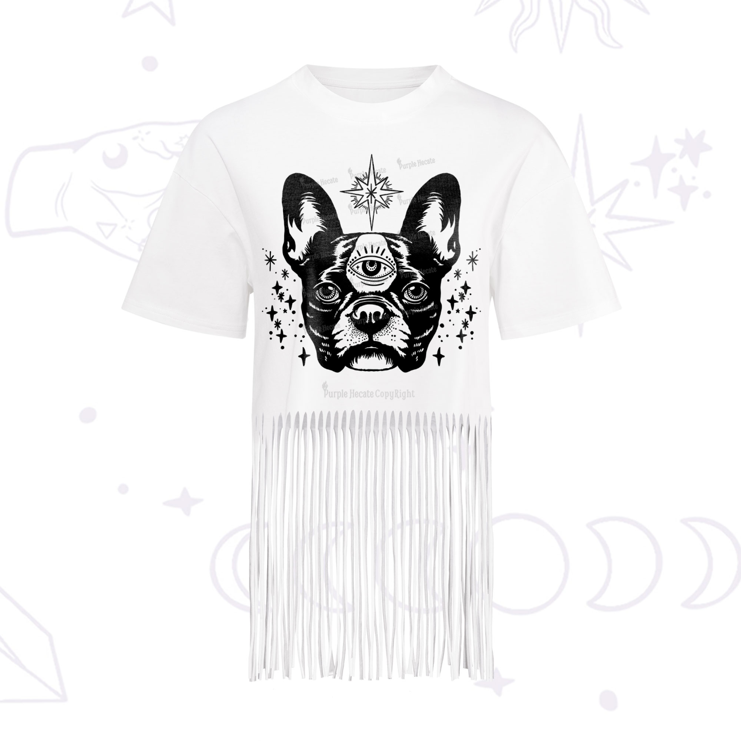 Purplehecate Like A Boss Fringe Hem T-Shirt