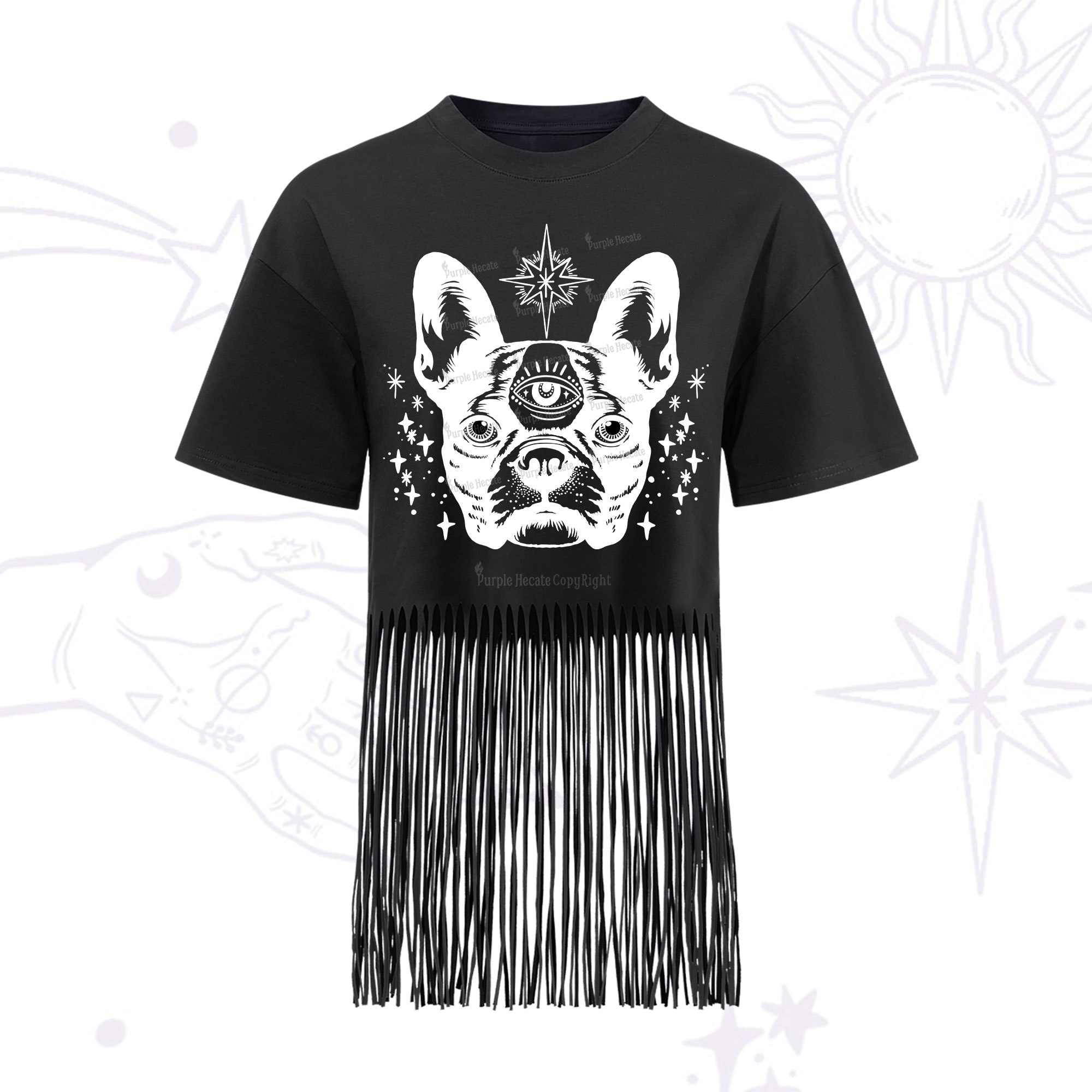 Purplehecate Like A Boss Fringe Hem T-Shirt