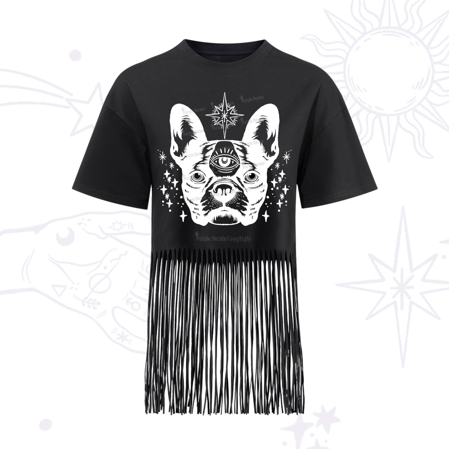 Purplehecate Like A Boss Fringe Hem T-Shirt