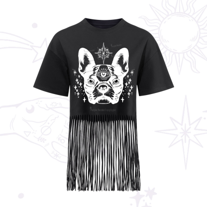 Purplehecate Like A Boss Fringe Hem T-Shirt