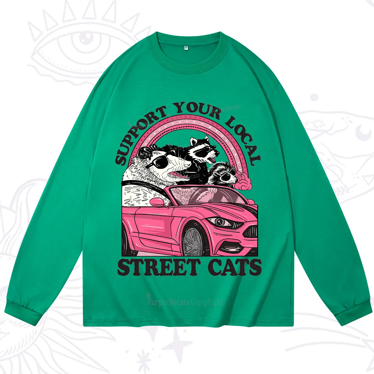 Purplehecate Support Local Street Cats Long Sleeve T-Shirt