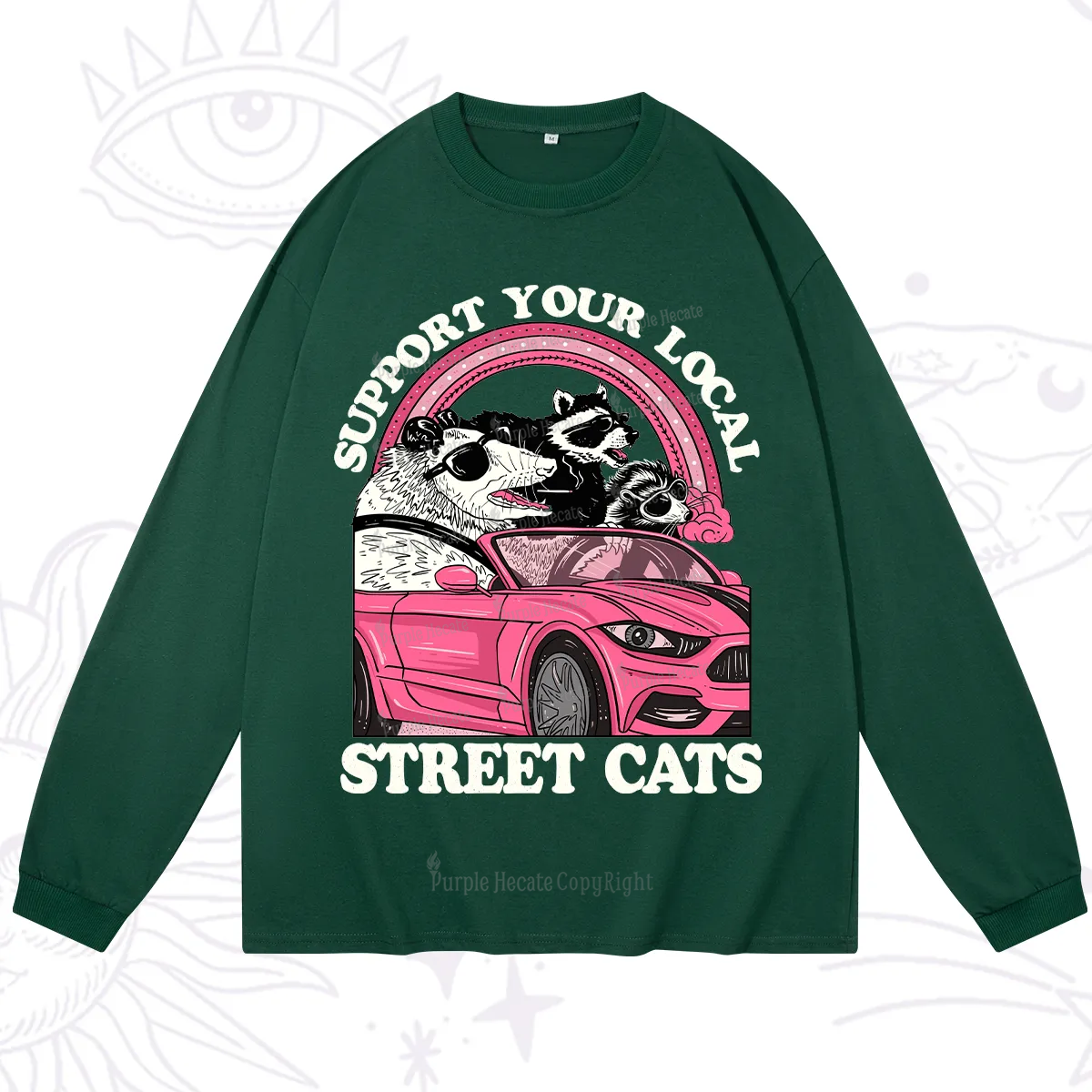 Purplehecate Support Local Street Cats Long Sleeve T-Shirt