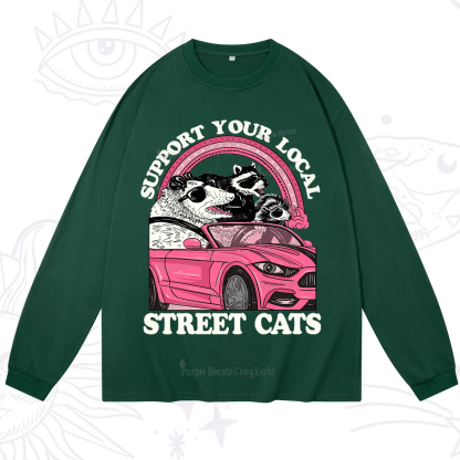 Purplehecate Support Local Street Cats Long Sleeve T-Shirt