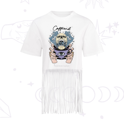 Purplehecate Caffiend Fringe Hem T-Shirt
