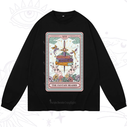 Purplehecate The Fantasy Reader Tarot Long Sleeve T-Shirt