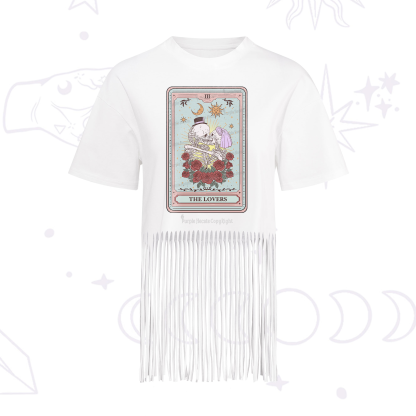 Purplehecate The Lovers Tarot Fringe Hem T-Shirt