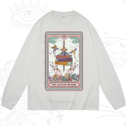 Purplehecate The Fantasy Reader Tarot Long Sleeve T-Shirt