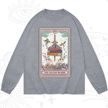 Purplehecate The Fantasy Reader Tarot Long Sleeve T-Shirt