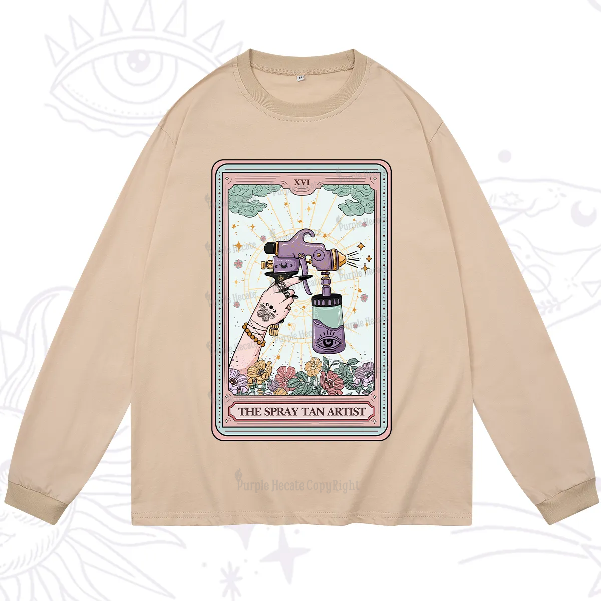 Purplehecate The Spary Tan Artist Tarot Long Sleeve T-Shirt