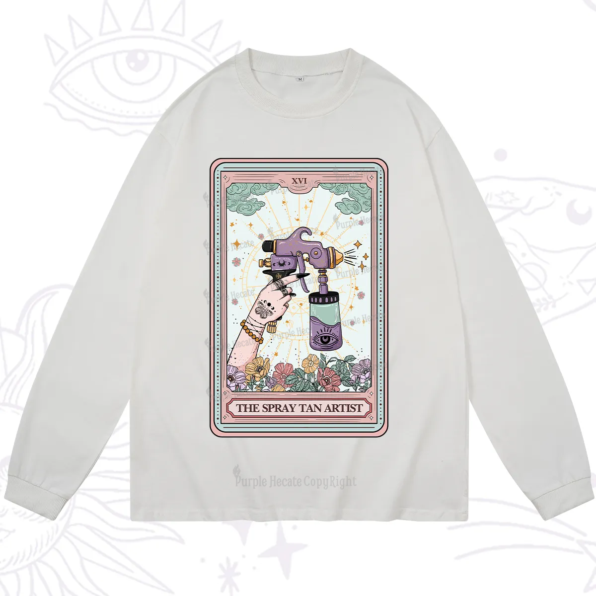Purplehecate The Spary Tan Artist Tarot Long Sleeve T-Shirt