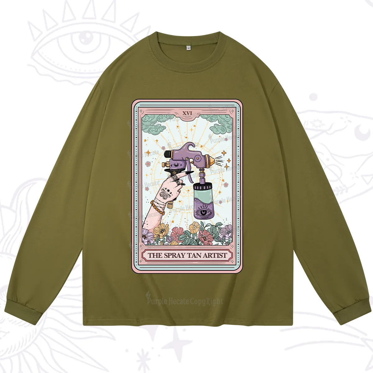 Purplehecate The Spary Tan Artist Tarot Long Sleeve T-Shirt